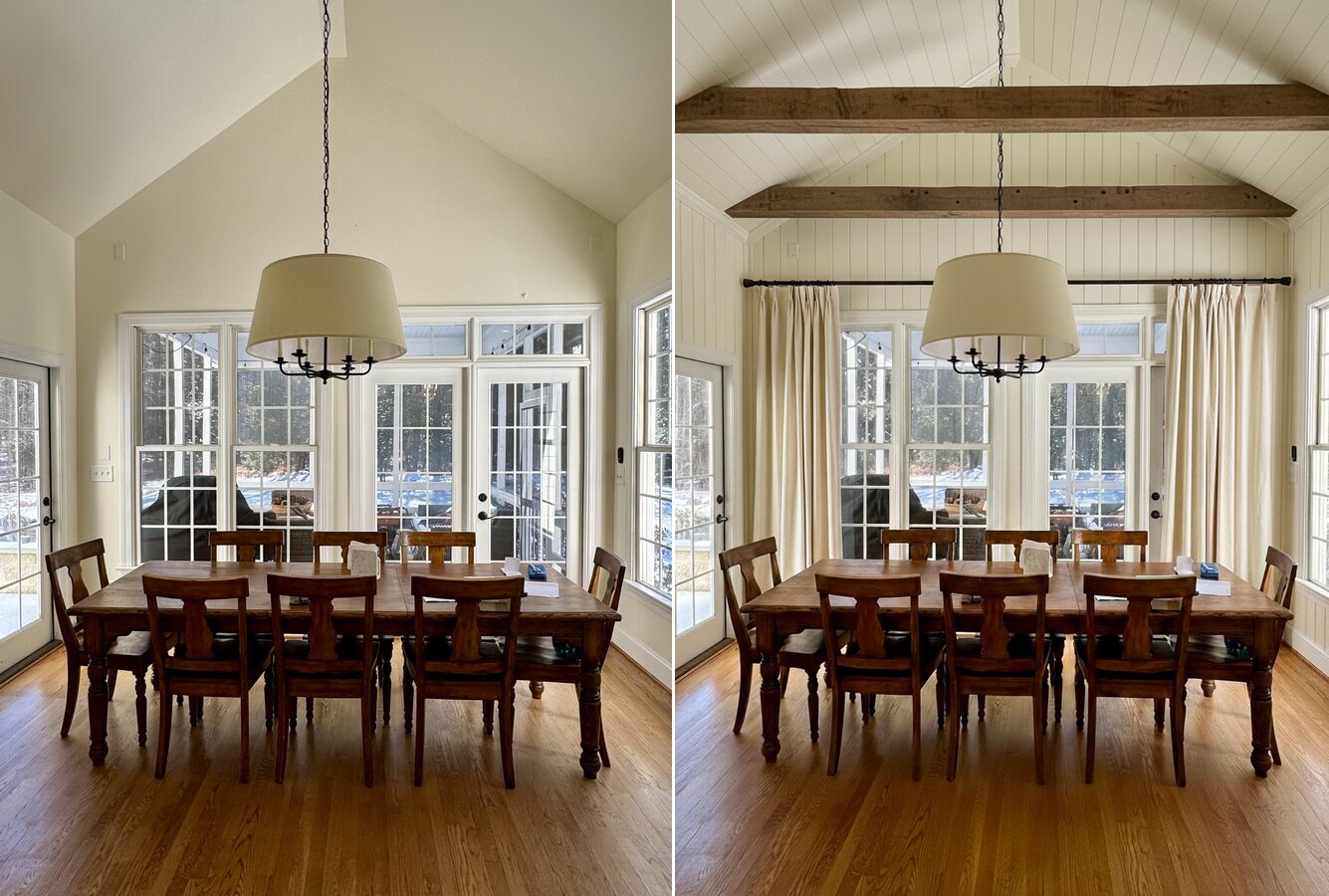 Dining room before and after Traditional-style Instant Edit